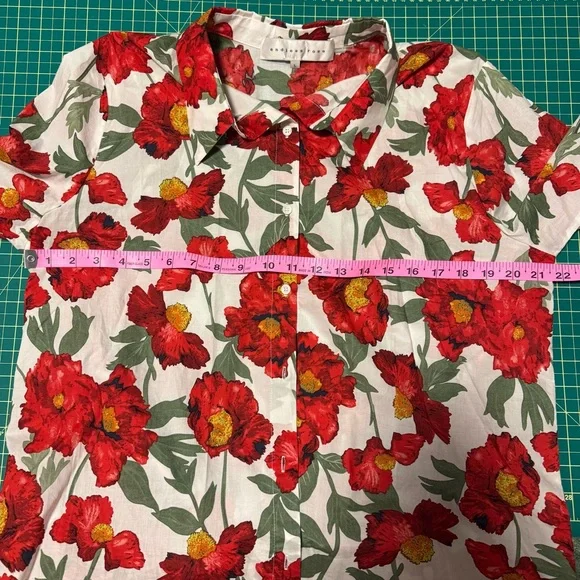 Anthro Endless Rose Floral Button Up Shirt - Women’s Large - Picture 8 of 8